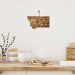 Totally Bamboo Origins State Shaped Serving and Cutting Board