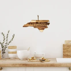 Totally Bamboo Origins State Shaped Serving and Cutting Board