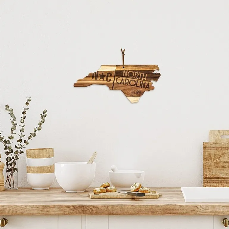 Totally Bamboo Origins State Shaped Serving and Cutting Board