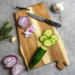 Totally Bamboo Origins State Shaped Serving and Cutting Board