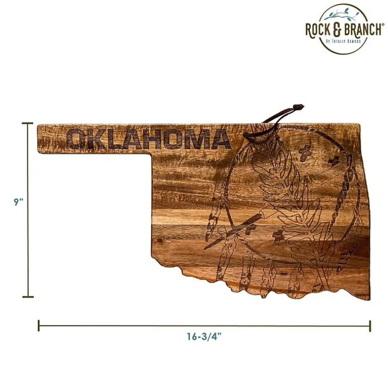 Totally Bamboo Origins State Shaped Serving and Cutting Board