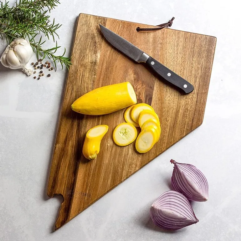 Totally Bamboo Origins State Shaped Serving and Cutting Board