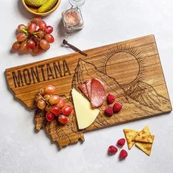 Totally Bamboo Origins State Shaped Serving and Cutting Board