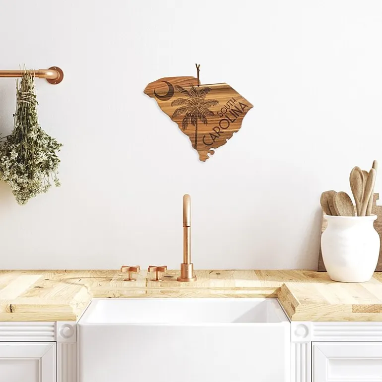 Totally Bamboo Origins State Shaped Serving and Cutting Board