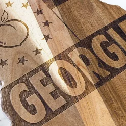 Totally Bamboo Origins State Shaped Serving and Cutting Board
