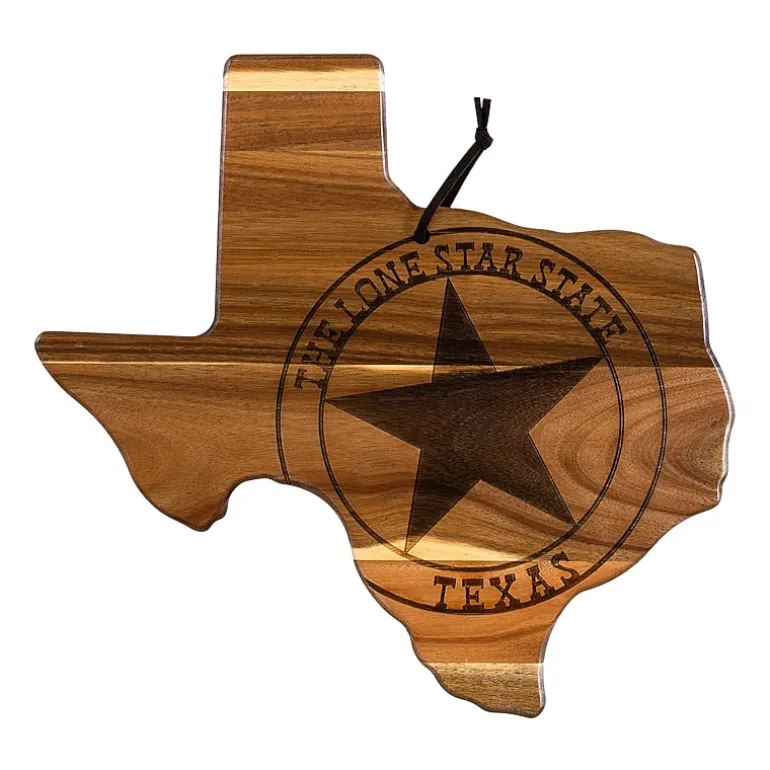 Totally Bamboo Origins State Shaped Serving and Cutting Board
