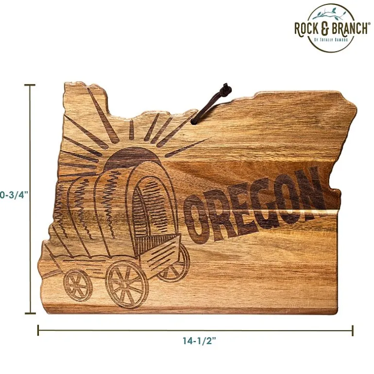 Totally Bamboo Origins State Shaped Serving and Cutting Board