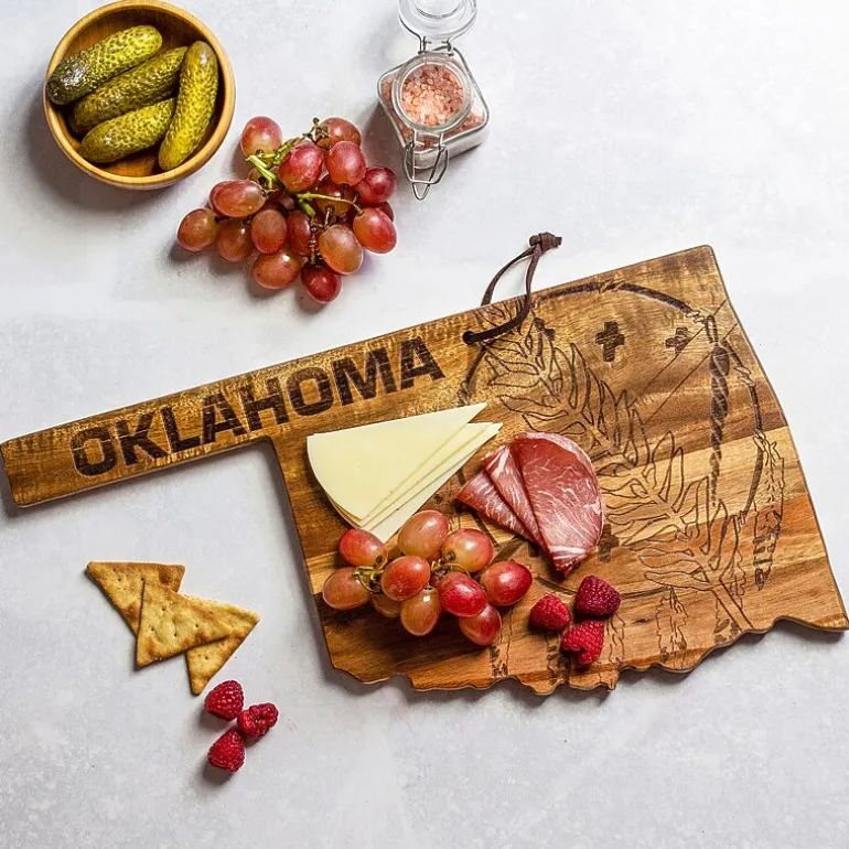 Totally Bamboo Origins State Shaped Serving and Cutting Board