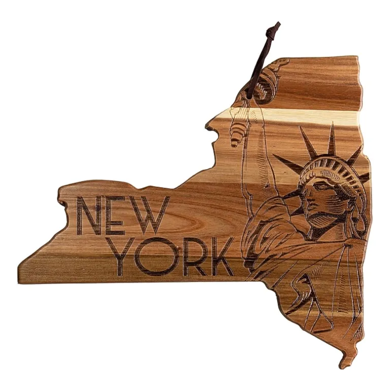 Totally Bamboo Origins State Shaped Serving and Cutting Board