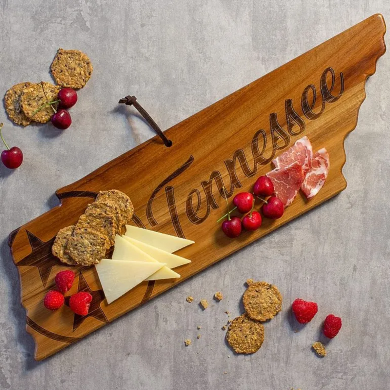Totally Bamboo Origins State Shaped Serving and Cutting Board