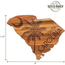 Totally Bamboo Origins State Shaped Serving and Cutting Board