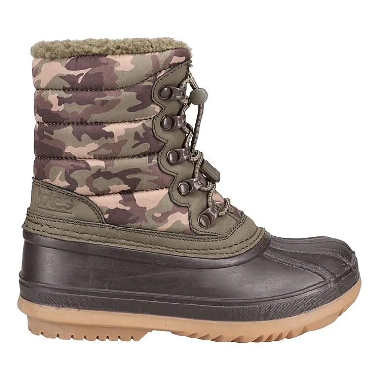 Totes Big Kid Boys Cypress Waterproof Insulated Flat Heel Winter Boots