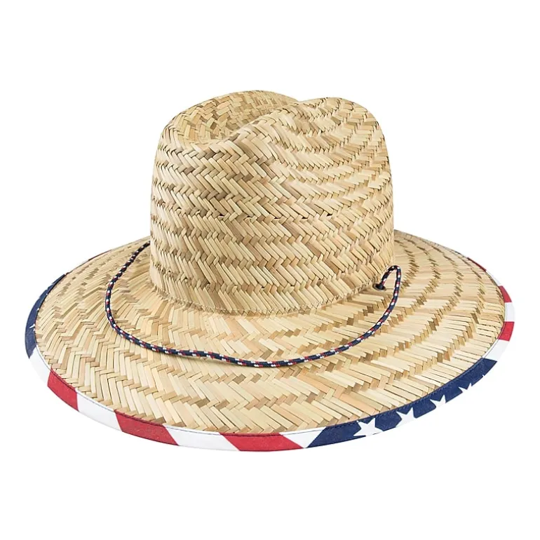 Totes Lifeguard Americana Straw Mens Safari Hat