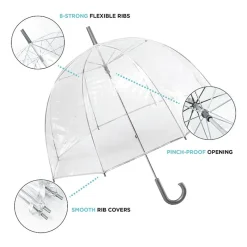 totes® Signature Clear Bubble Umbrella