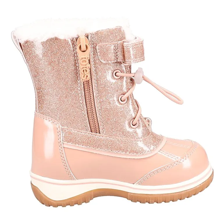 Totes Toddler Girls Quackquack Waterproof Insulated Flat Heel Winter Boots