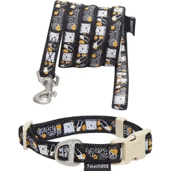 Touchdog 'Caliber' Designer Embroidered Fashion Pet Dog Leash and Collar Combination