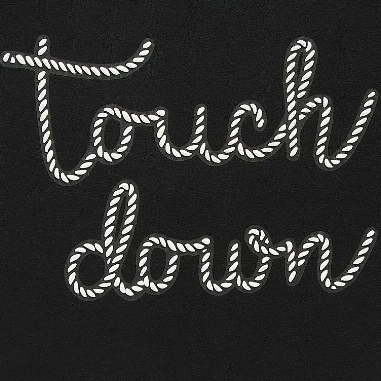 Touch Down Cropped Tee Womens Juniors Crew Neck Short Sleeve Regular Fit Graphic T-Shirt