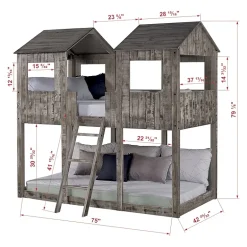 Tower Twin over Twin Bunkbed