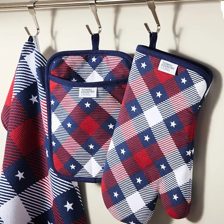 Town And Country Patriotic Plaid 4-pc. Kitchen Towel Set
