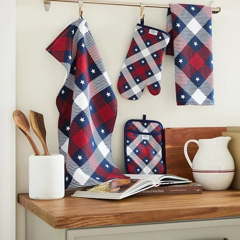 Town And Country Patriotic Plaid 4-pc. Kitchen Towel Set