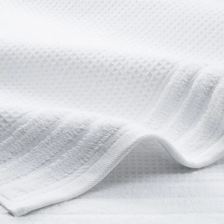 Town And Country Small Waffle Woven Terry Stripe 4-pc. Quick Dry Bath Towel Set
