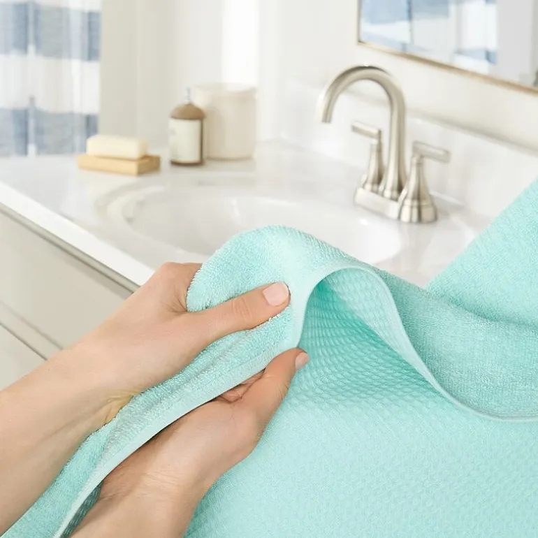 Town And Country Small Waffle Woven Terry Stripe 4-pc. Quick Dry Bath Towel Set