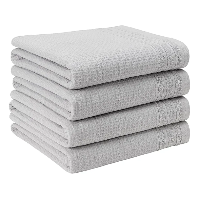 Town And Country Small Waffle Woven Terry Stripe 4-pc. Quick Dry Bath Towel Set