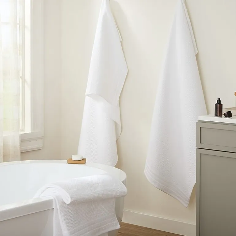 Town And Country Small Waffle Woven Terry Stripe 4-pc. Quick Dry Bath Towel Set