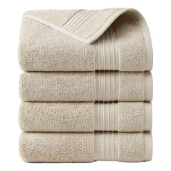 Town And Country Solid Dobby Border 4-pc. Quick Dry Bath Towel Set