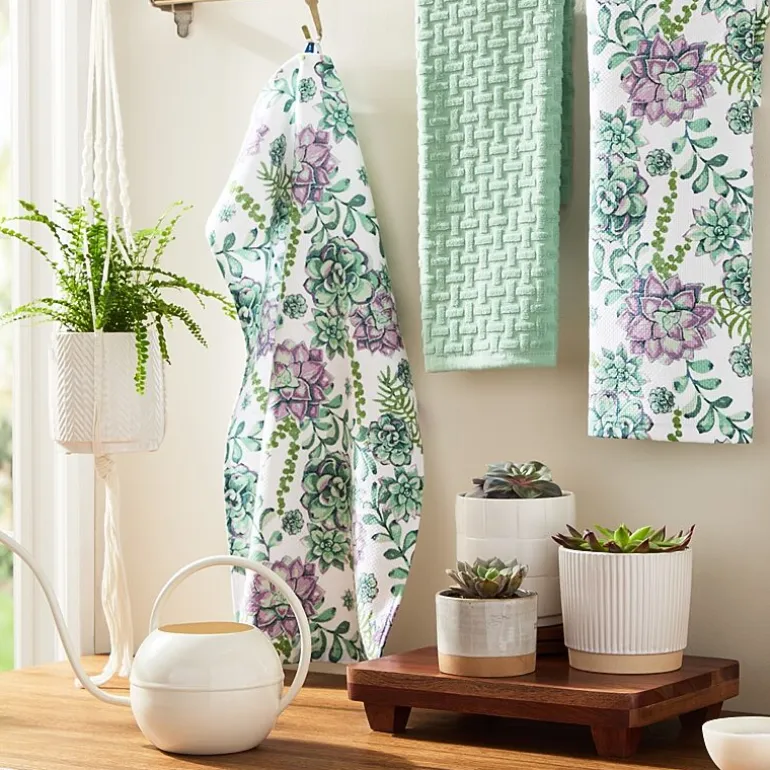Town And Country Succulents 3-pc. Kitchen Towel Set