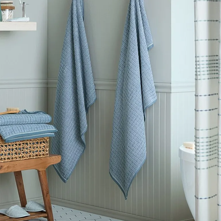 Town And Country Windowpane Textured 4-pc. Quick Dry Bath Towel Set