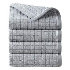 Town And Country Windowpane Textured 4-pc. Quick Dry Bath Towel Set
