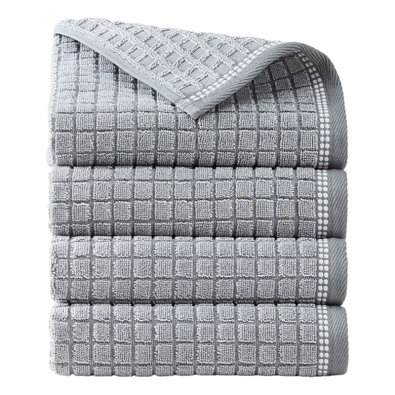 Town And Country Windowpane Textured 4-pc. Quick Dry Bath Towel Set