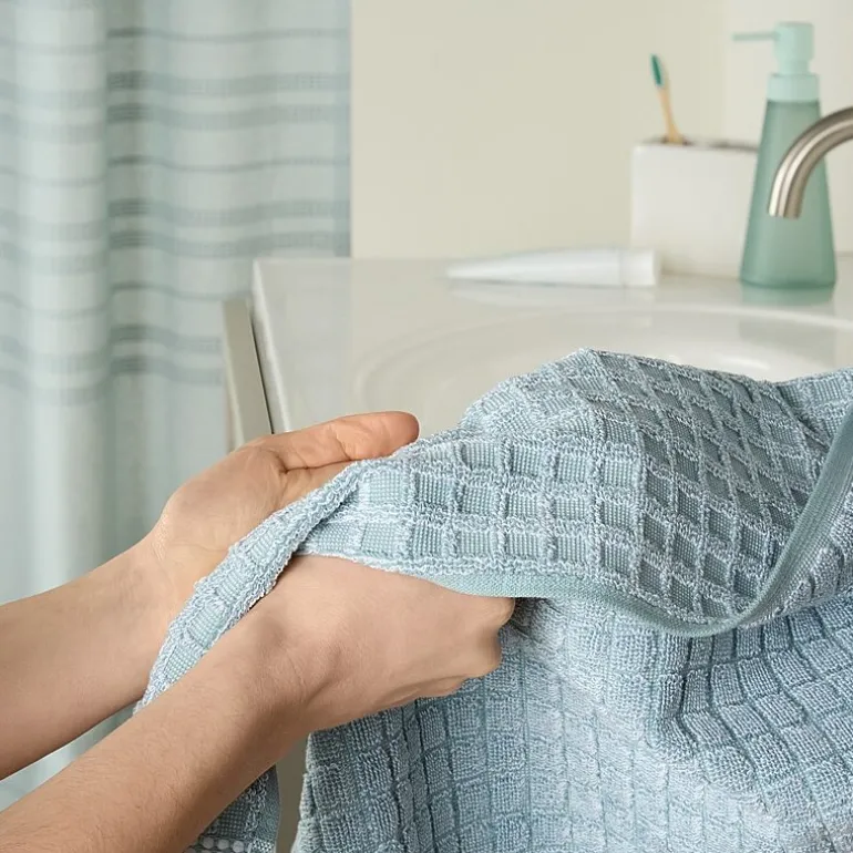 Town And Country Windowpane Textured 4-pc. Quick Dry Bath Towel Set