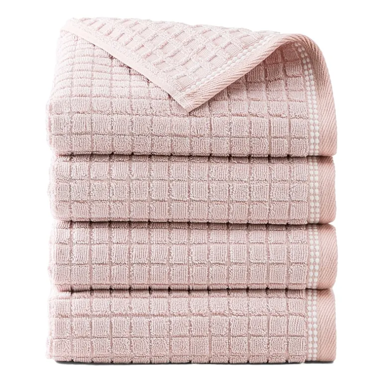 Town And Country Windowpane Textured 4-pc. Quick Dry Bath Towel Set