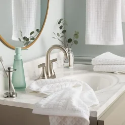 Town And Country Windowpane Textured 4-pc. Quick Dry Bath Towel Set