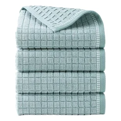 Town And Country Windowpane Textured 4-pc. Quick Dry Bath Towel Set