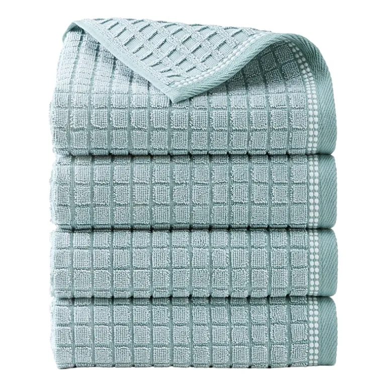 Town And Country Windowpane Textured 4-pc. Quick Dry Bath Towel Set