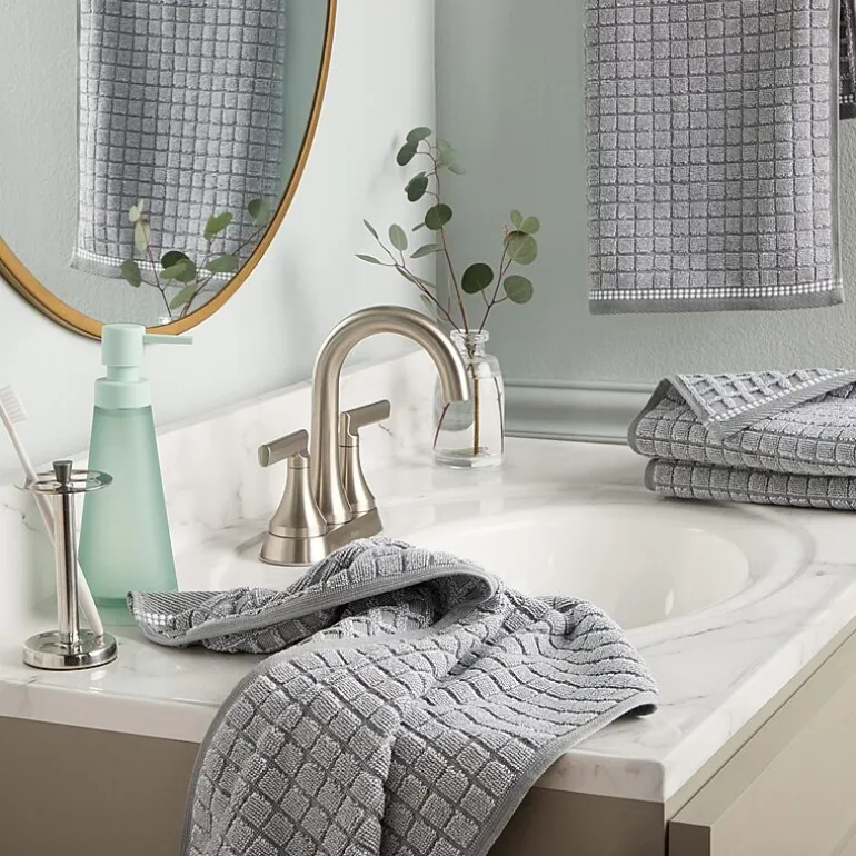 Town And Country Windowpane Textured 4-pc. Quick Dry Bath Towel Set