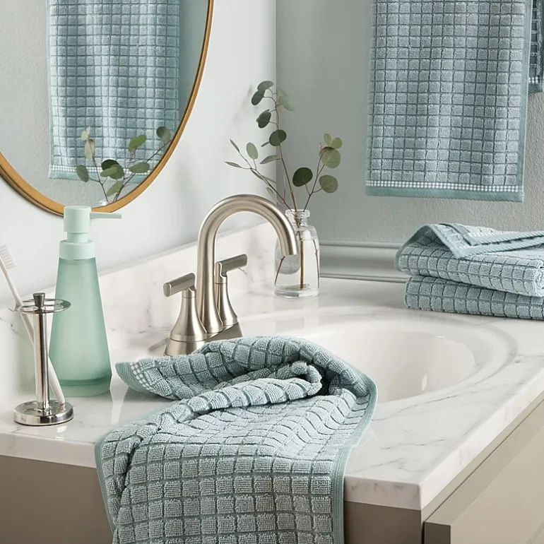 Town And Country Windowpane Textured 4-pc. Quick Dry Bath Towel Set