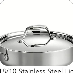 Tramontina Gourmet Tri-Ply Clad 18/10 Stainless Steel Induction-Ready Braiser with Lid