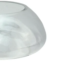 9'' Transparent Glass Pillar Candle Holder with Concave Interior
