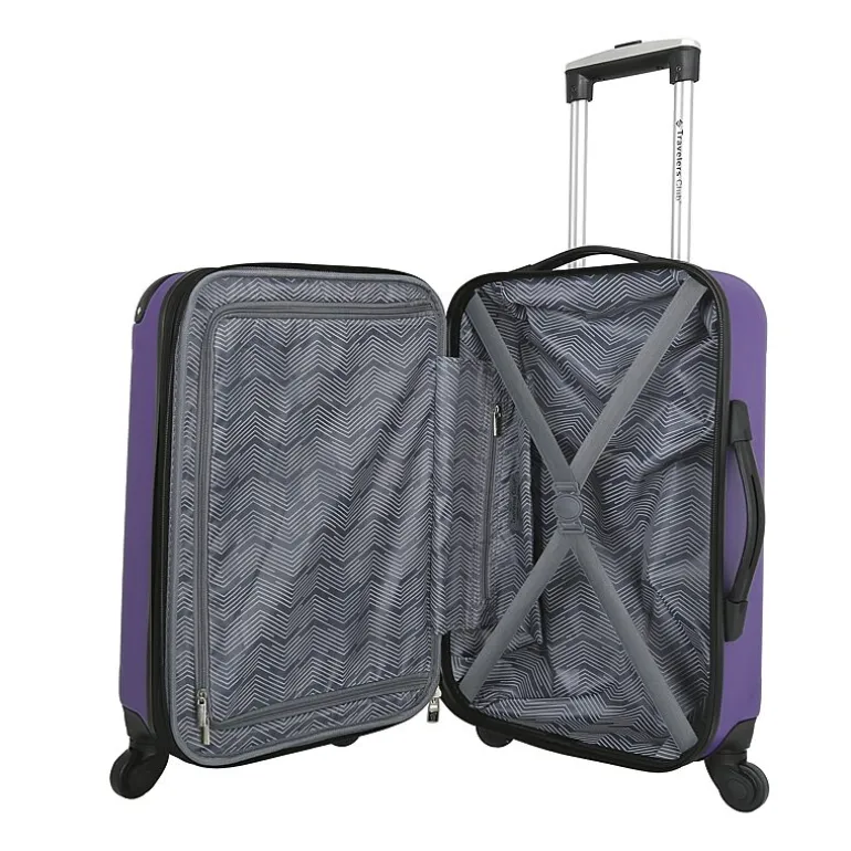 Travelers Club Chicago 20 Inch Hardside Expandable Lightweight Carry-On Spinner Luggage