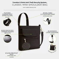 Travelon Anti-theft Classic Mini Shoulder Bag