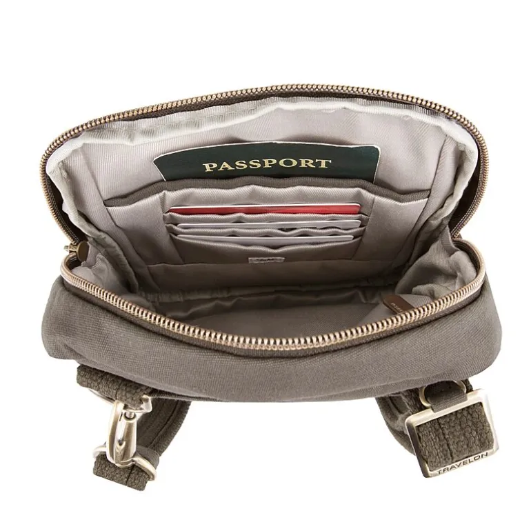 Travelon Anti-Theft Courier Small Slim Crossbody Bag