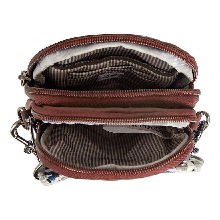 Travelon Boho Anti-Theft 2 Compartment Phone Crossbody