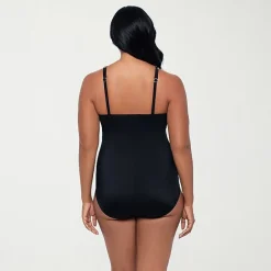 Trimshaper Womens Animal Print Leopard Full Coverage One Piece Swimsuit