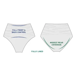 Trimshaper Womens Comfort Waistband Full Coverage High Waist Bikini Swimsuit Bottom
