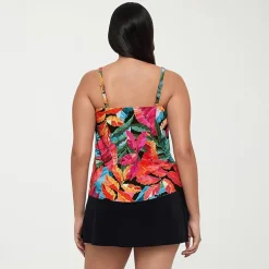 Trimshaper Womens Leaf Tankini Swimsuit Top