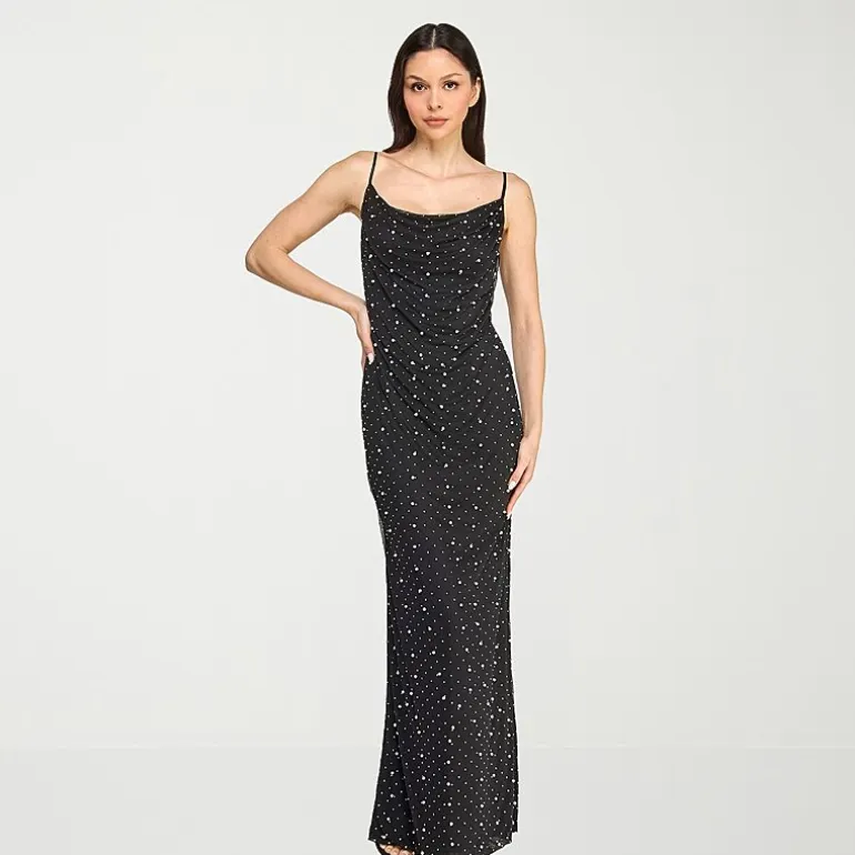 Trixxi Womens Juniors Square Neck Sleeveless Embellished Bodycon Dress